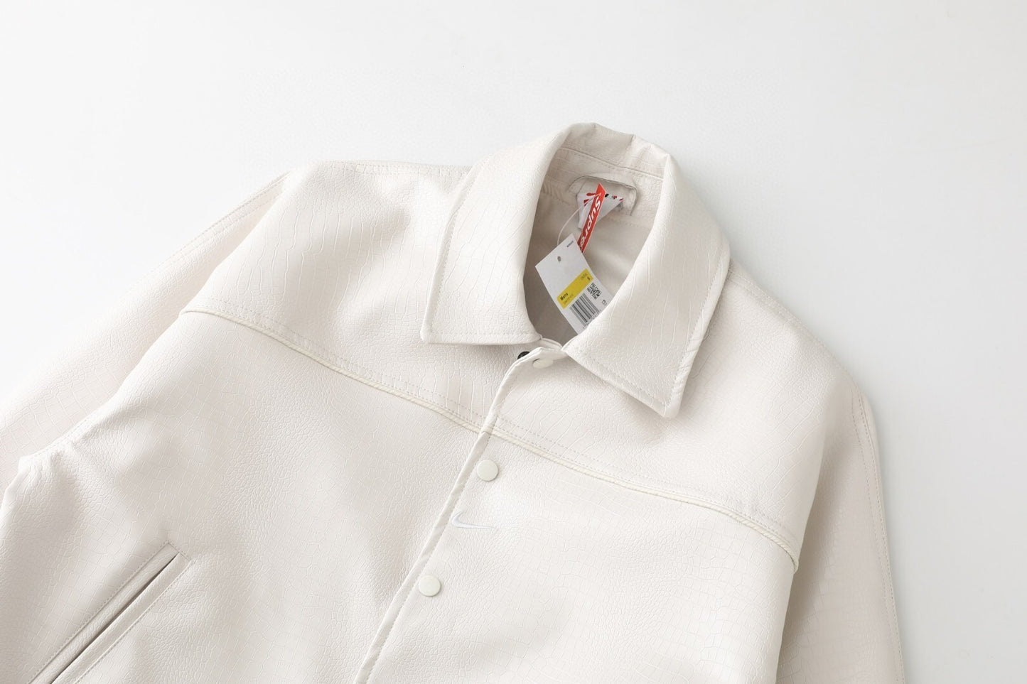 Supreme x Nike Leather Jacket White