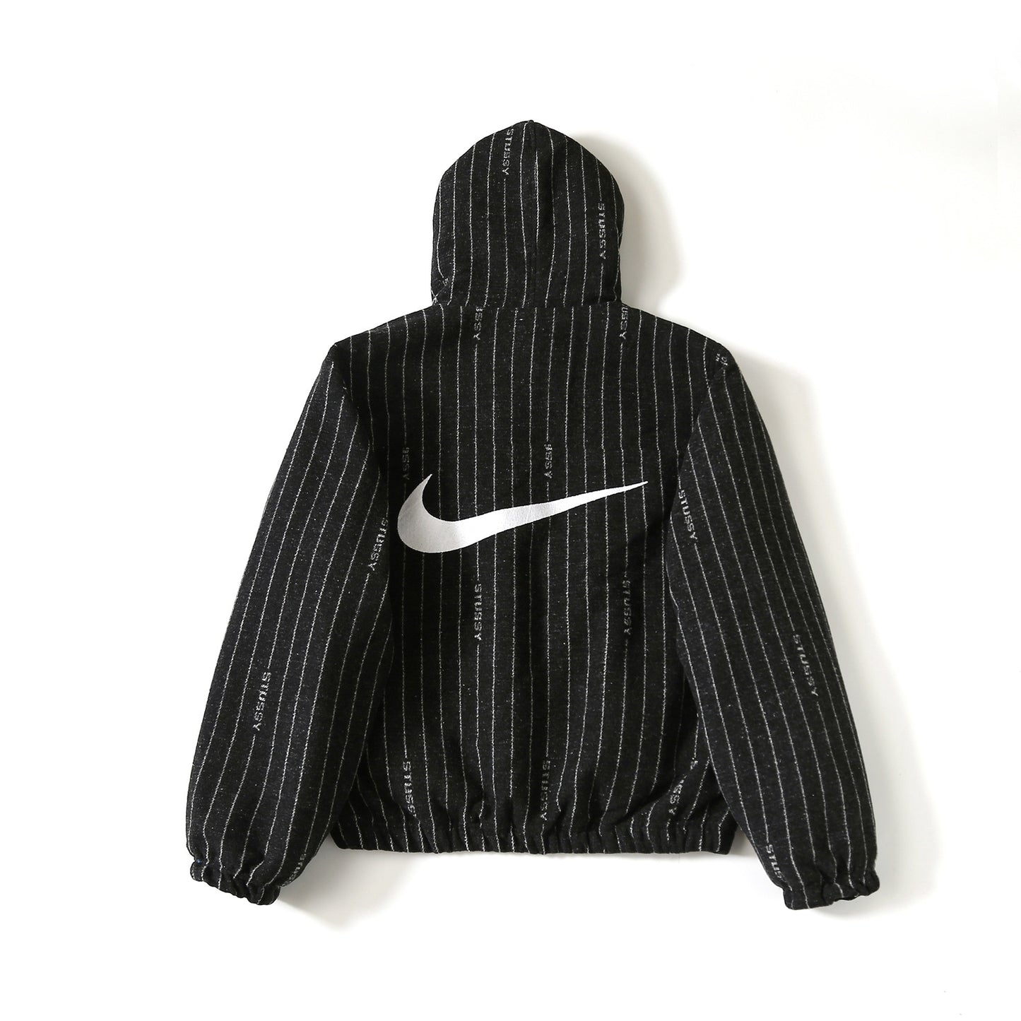 Stüssy x Nike Hooded Jacket Black Pinstripe