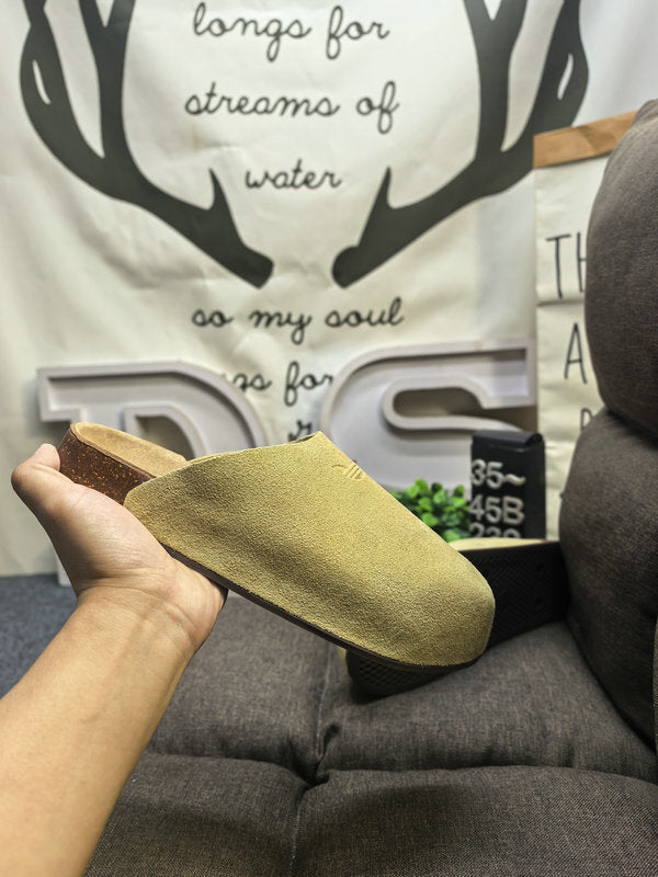 Suede Mules Adidas Samba– Sand Beige