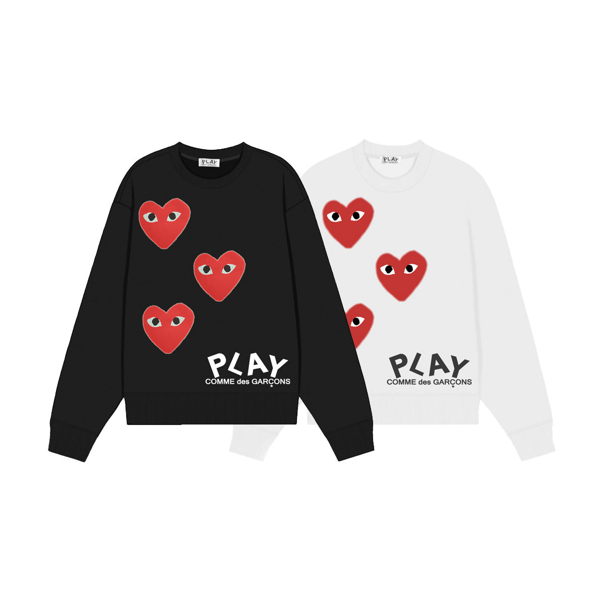 Comme des Garçons Play Sweatshirt Red Hearts