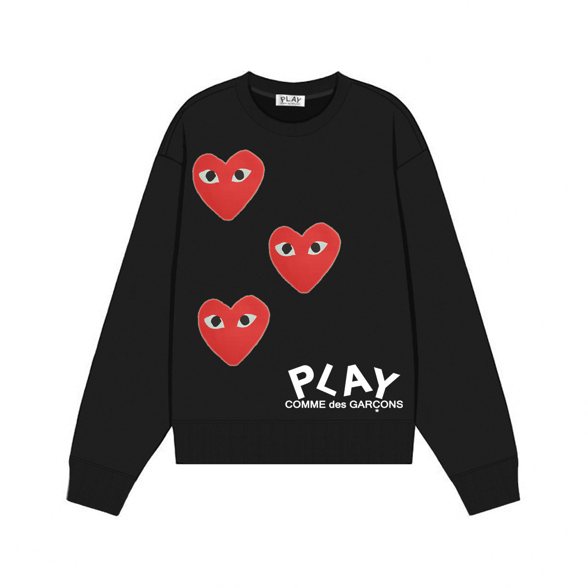 Comme des Garçons Play Sweatshirt Red Hearts