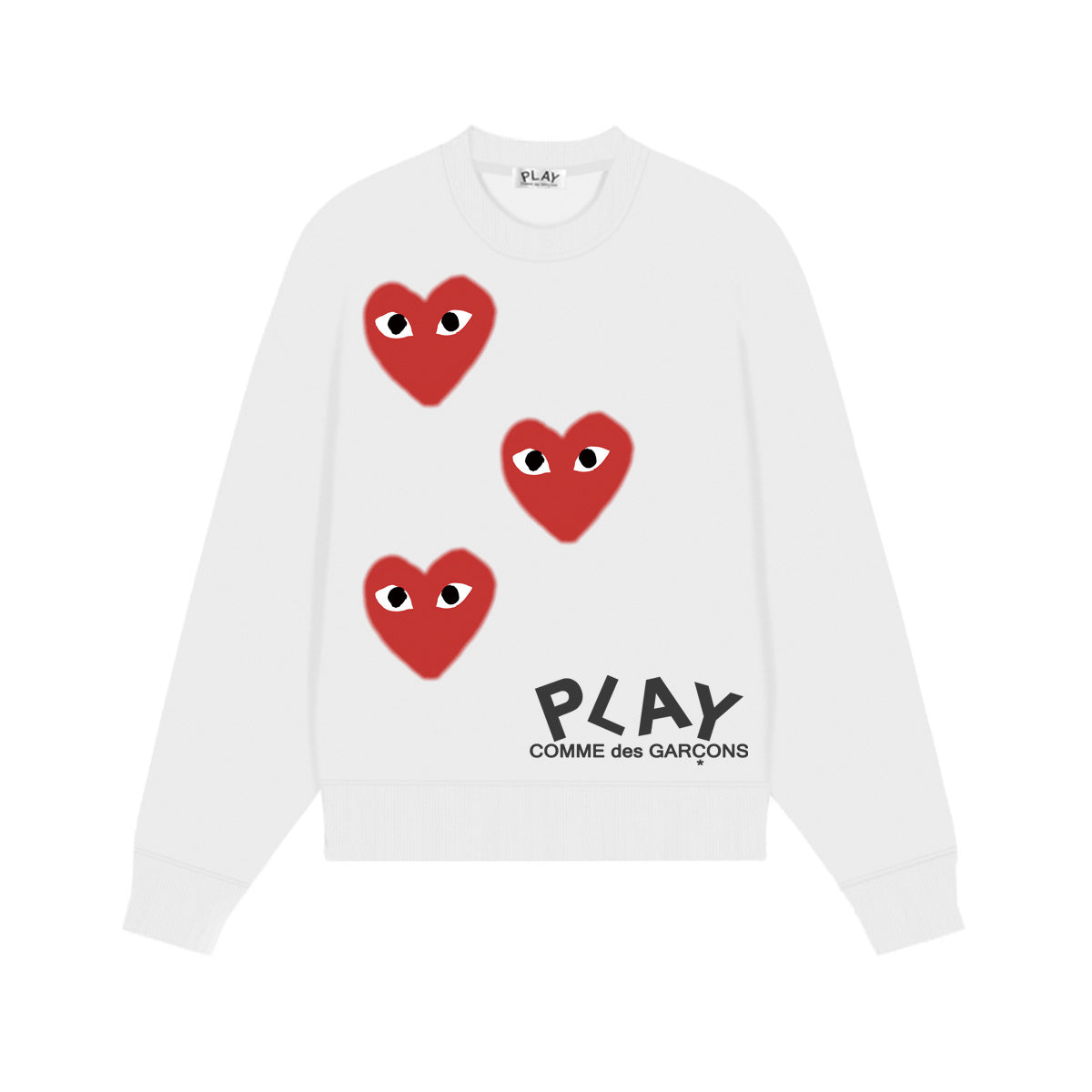 Comme des Garçons Play Sweatshirt Red Hearts