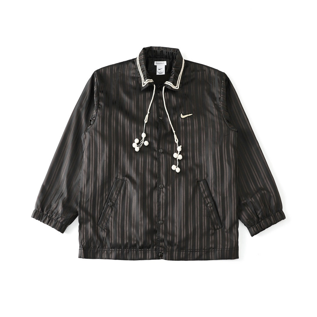 Nike x Stüssy Satin Coach Jacket Black